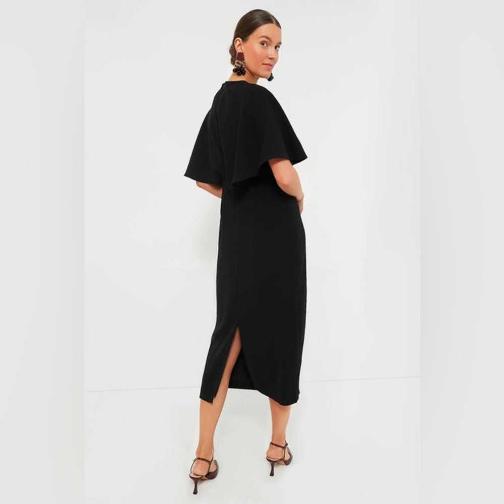 Tuckernuck Pomander Place Leah Cape Dress in Black Size 10 - Picture 3 of 9